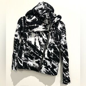 Helmut Lang Black and White Hoodie Jacket